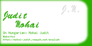 judit mohai business card